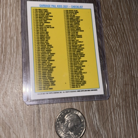 Garbage Pail Kids x Topps Chrome  checklist Woody Allen and Salvatore Dolly Crkd - Picture 5 of 5